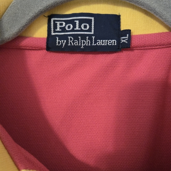 Polo Ralph Lauren Pink & Yellow Big Pony Polo Kids Size XL EUC - Picture 4 of 7